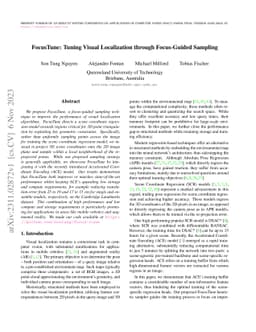 FocusTune: Tuning Visual Localization through Focus-Guided Sampling