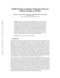 OVIR-3D: Open-Vocabulary 3D Instance Retrieval Without Training on 3D
  Data