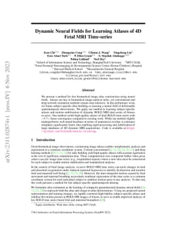 Dynamic Neural Fields for Learning Atlases of 4D Fetal MRI Time-series