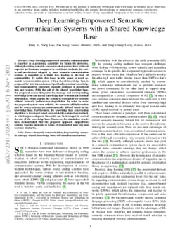 Deep Learning-Empowered Semantic Communication Systems with a Shared
  Knowledge Base