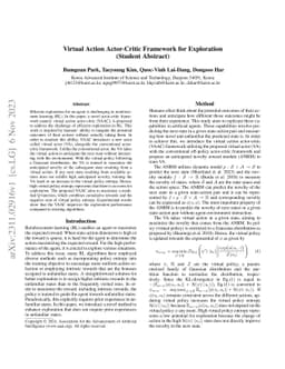 Virtual Action Actor-Critic Framework for Exploration (Student Abstract)