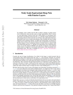 Truly Scale-Equivariant Deep Nets with Fourier Layers