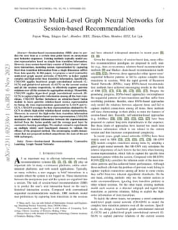 Contrastive Multi-Level Graph Neural Networks for Session-based
  Recommendation