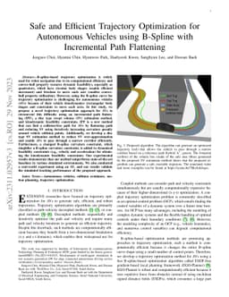 Safe and Efficient Trajectory Optimization for Autonomous Vehicles using
  B-spline with Incremental Path Flattening