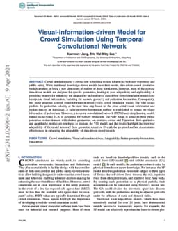 Visual-information-driven model for crowd simulation using temporal
  convolutional network