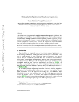 On regularized polynomial functional regression
