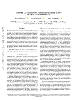 Learned layered coding for Successive Refinement in the Wyner-Ziv
  Problem