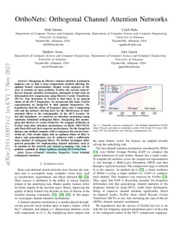 OrthoNets: Orthogonal Channel Attention Networks
