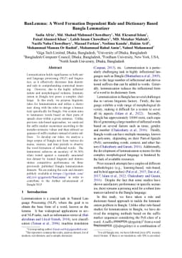 BanLemma: A Word Formation Dependent Rule and Dictionary Based Bangla
  Lemmatizer