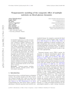 Nonparametric modeling of the composite effect of multiple nutrients on
  blood glucose dynamics