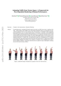 Animating NeRFs from Texture Space: A Framework for Pose-Dependent
  Rendering of Human Performances
