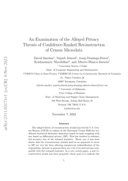 An Examination of the Alleged Privacy Threats of Confidence-Ranked
  Reconstruction of Census Microdata