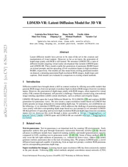 LDM3D-VR: Latent Diffusion Model for 3D VR