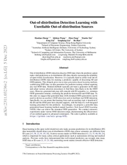 Out-of-distribution Detection Learning with Unreliable
  Out-of-distribution Sources