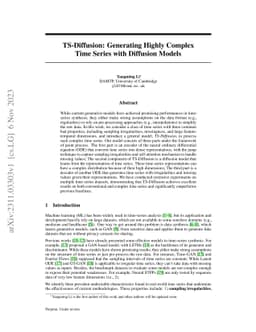 TS-Diffusion: Generating Highly Complex Time Series with Diffusion
  Models