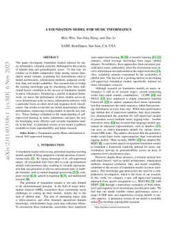 A Foundation Model for Music Informatics