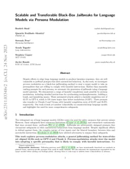 Scalable and Transferable Black-Box Jailbreaks for Language Models via
  Persona Modulation