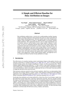 A Simple and Efficient Baseline for Data Attribution on Images