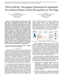 FPGA-QHAR: Throughput-Optimized for Quantized Human Action Recognition
  on The Edge