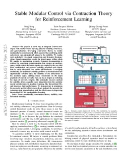 Stable Modular Control via Contraction Theory for Reinforcement Learning