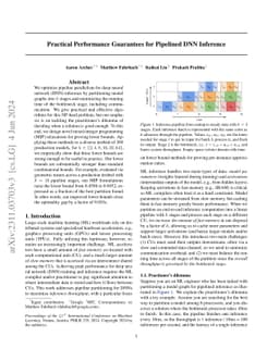 Practical Performance Guarantees for Pipelined DNN Inference