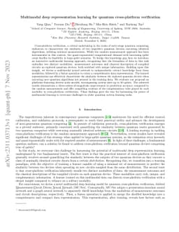 Multimodal deep representation learning for quantum cross-platform
  verification
