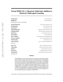 Neural MMO 2.0: A Massively Multi-task Addition to Massively Multi-agent
  Learning