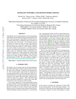 Neuro-GPT: Towards A Foundation Model for EEG