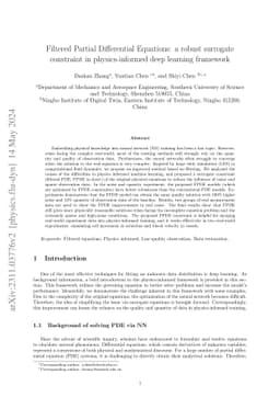 Filtered Partial Differential Equations: a robust surrogate constraint
  in physics-informed deep learning framework
