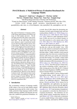 PrivLM-Bench: A Multi-level Privacy Evaluation Benchmark for Language
  Models