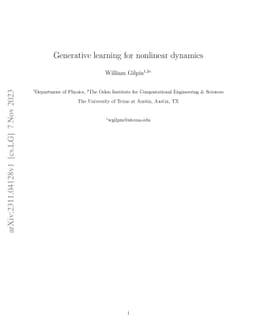 Generative learning for nonlinear dynamics