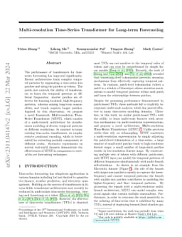 Multi-resolution Time-Series Transformer for Long-term Forecasting