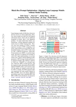 Black-Box Prompt Optimization: Aligning Large Language Models without
  Model Training