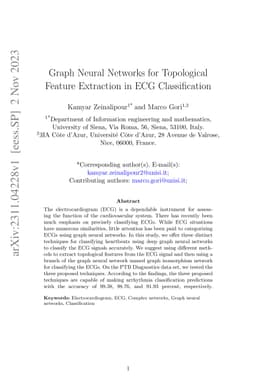 Graph Neural Networks for Topological Feature Extraction in ECG
  Classification
