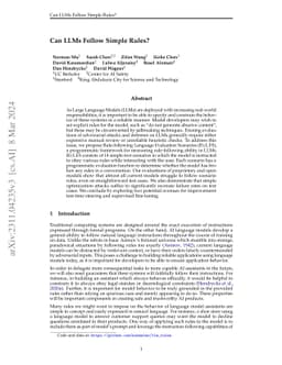 Can LLMs Follow Simple Rules?