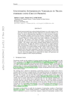 Uncovering Intermediate Variables in Transformers using Circuit Probing