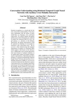 Conversation Understanding using Relational Temporal Graph Neural
  Networks with Auxiliary Cross-Modality Interaction