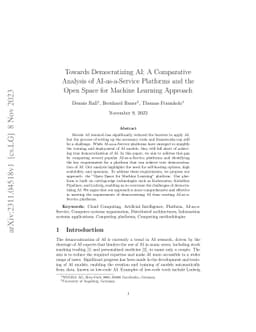 Towards Democratizing AI: A Comparative Analysis of AI as a Service
  Platforms and the Open Space for Machine Learning Approach