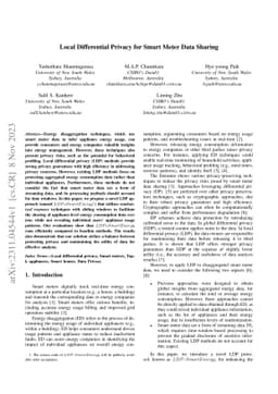 Local Differential Privacy for Smart Meter Data Sharing