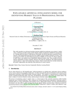 Explainable artificial intelligence model for identifying Market Value
  in Professional Soccer Players