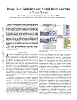 Image Patch-Matching with Graph-Based Learning in Street Scenes