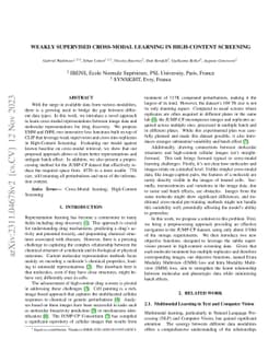 Weakly supervised cross-modal learning in high-content screening