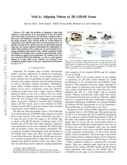 VioLA: Aligning Videos to 2D LiDAR Scans