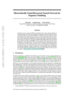 Hierarchically Gated Recurrent Neural Network for Sequence Modeling