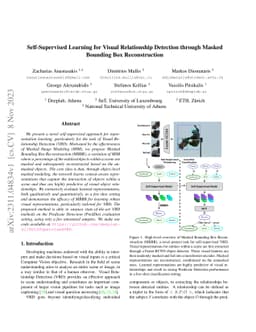 Self-Supervised Learning for Visual Relationship Detection through
  Masked Bounding Box Reconstruction
