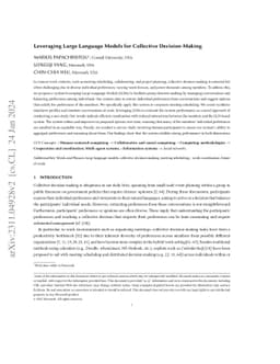 Leveraging Large Language Models for Collective Decision-Making