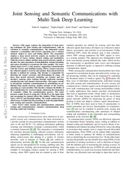 Joint Sensing and Semantic Communications with Multi-Task Deep Learning