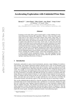 Accelerating Exploration with Unlabeled Prior Data