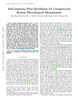 Self-similarity Prior Distillation for Unsupervised Remote Physiological
  Measurement