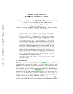 Audio-visual Saliency for Omnidirectional Videos
